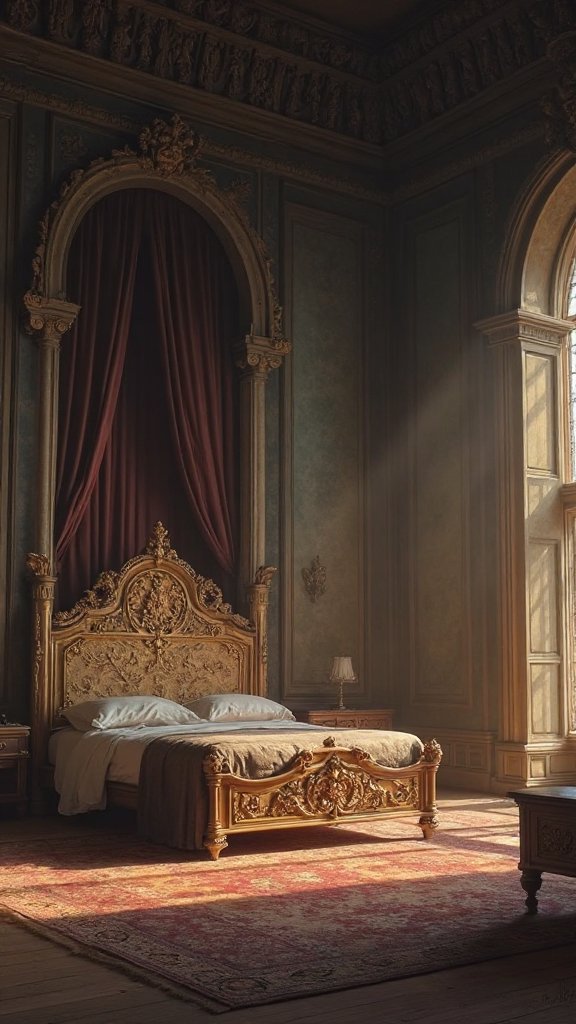Ludwig gab ein Vermögen für sein Schloss aus. Geschickte Handwerker schnitzten die Räume und bemalten die Wände mit S...