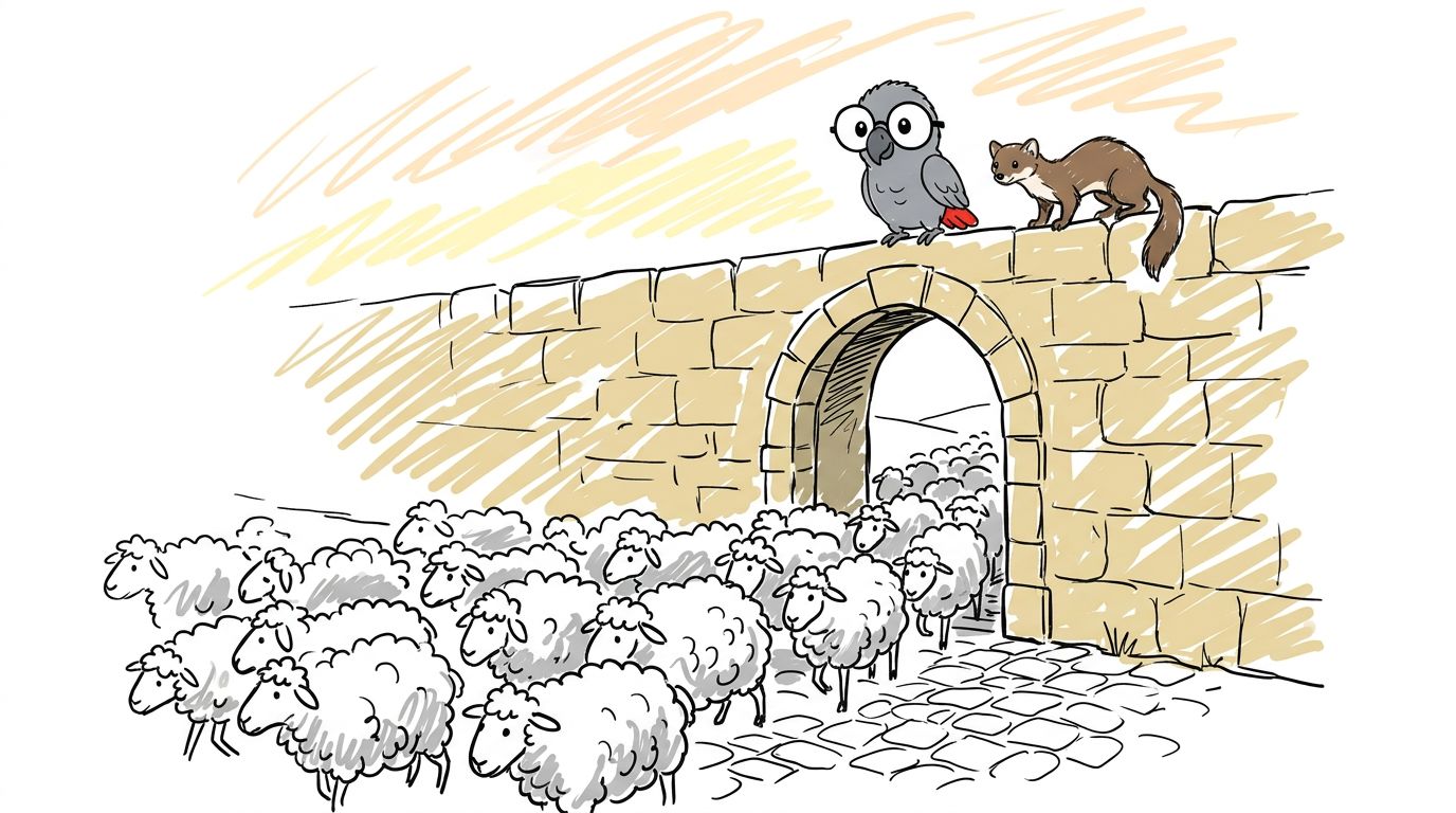 Die Schafe am Tor