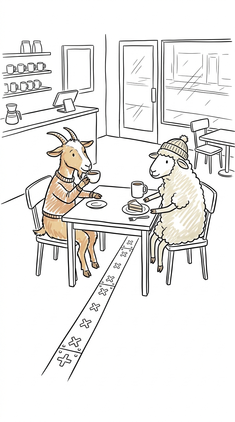 Ein Café, zwei Länder