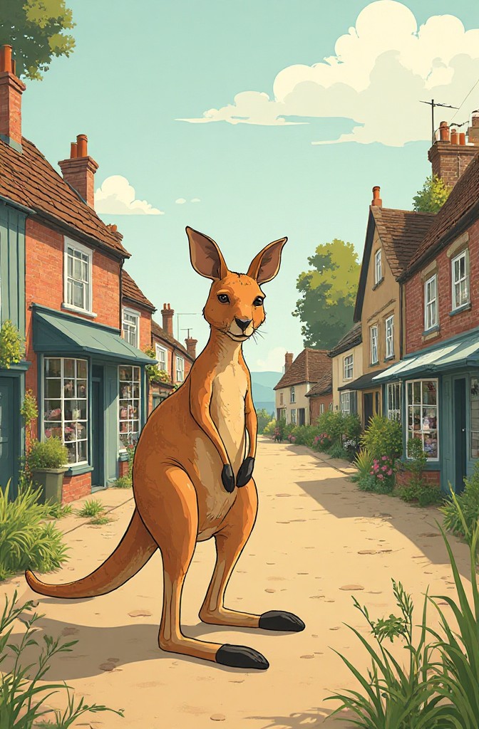 Ein Wallaby läuft frei in Cornwall