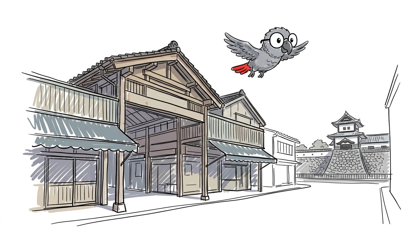 この市場は千七百二十一年からこうして続いている。当時の藩主が、城の門の近くに街の食料商人たちを集めたのが始まりだ。三百年たった今も、あまり変わっていない。地元の人々はここを「台所」と呼ぶ。今も変わらず、レストランや茶屋、そして街中の家...