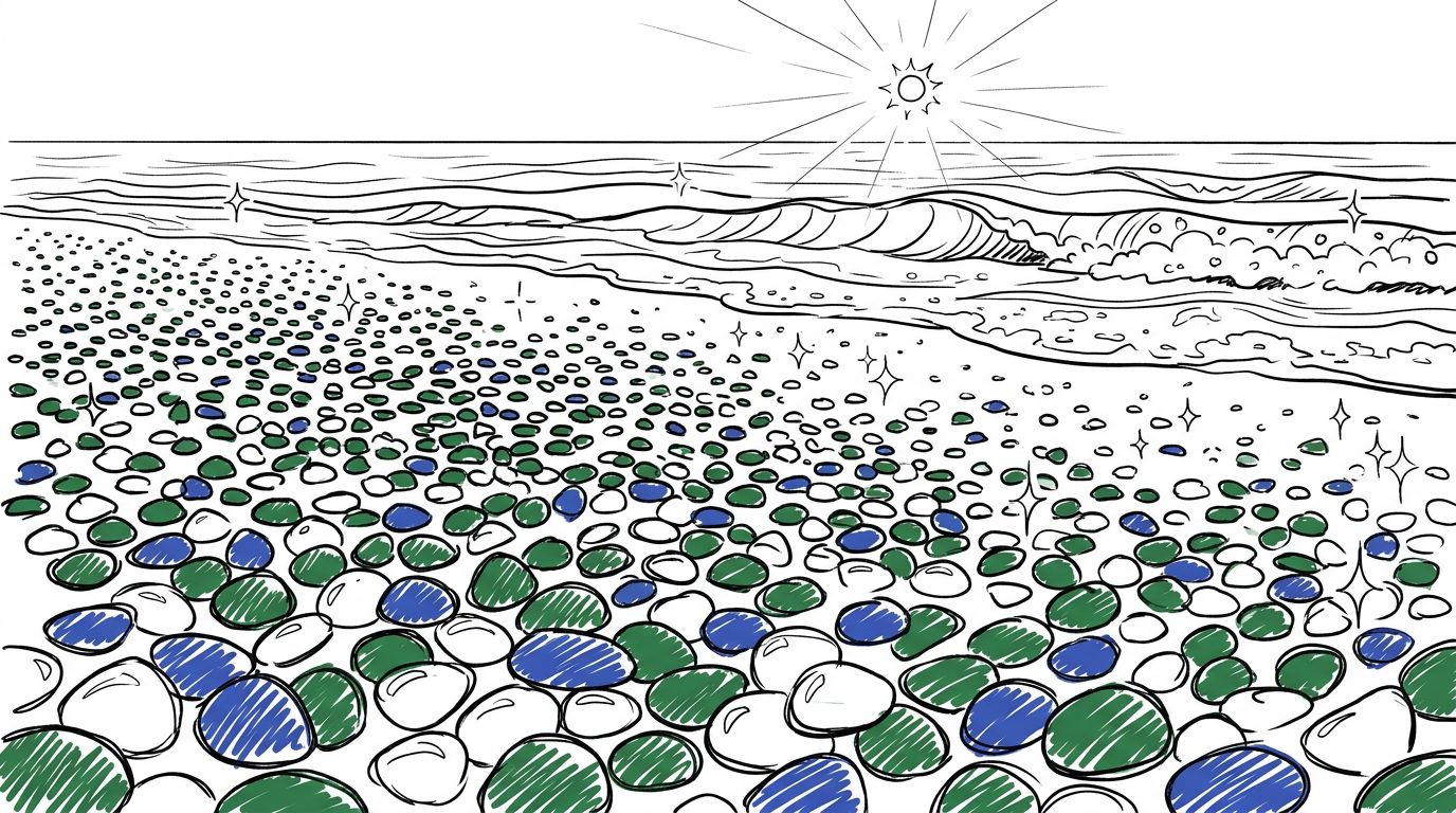 Illustration for Tahle pláž je z odpadků