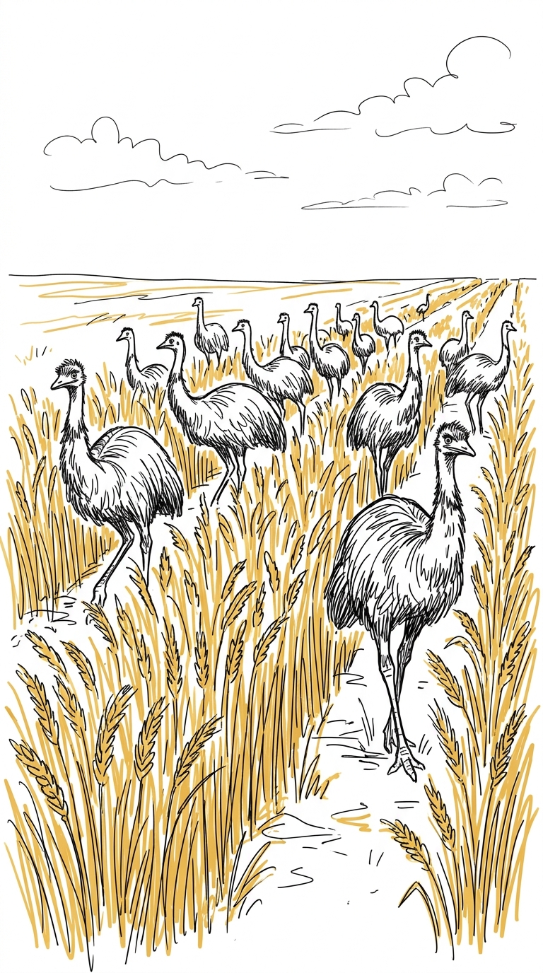 Illustration for Válka, kterou Austrálie prohrála s emu