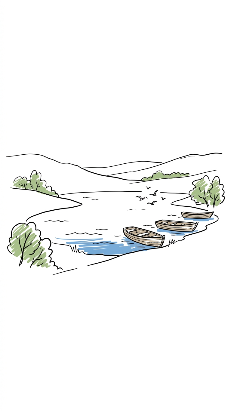 Illustration for Jezero, které každé léto mizí