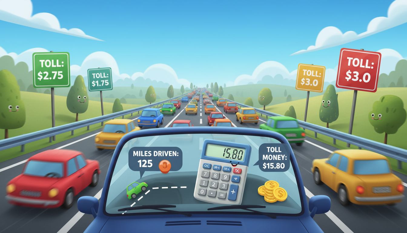 How to Determine Total Toll Costs from Miles Driven